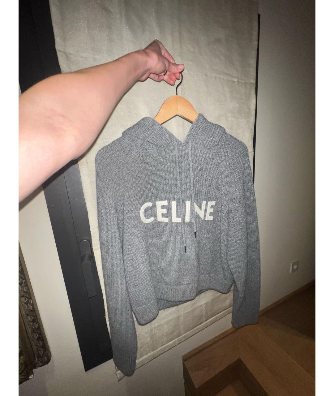 CELINE PRE-OWNED Серый шерстяной джемпер / свитер, фото 2