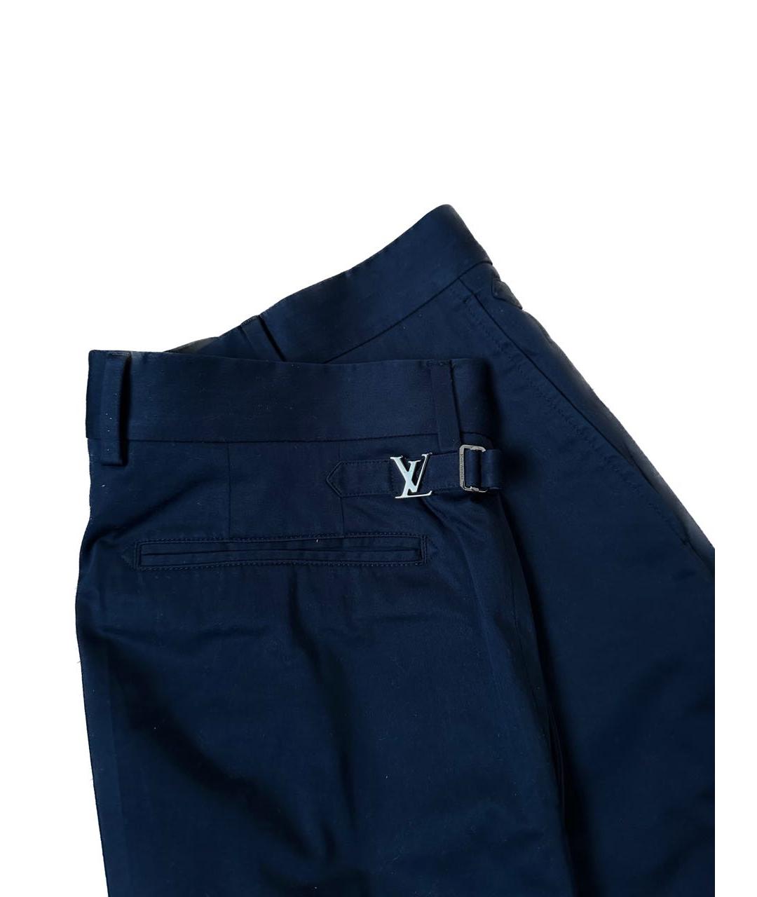 LOUIS VUITTON Темно-синие хлопковые брюки чинос, фото 3