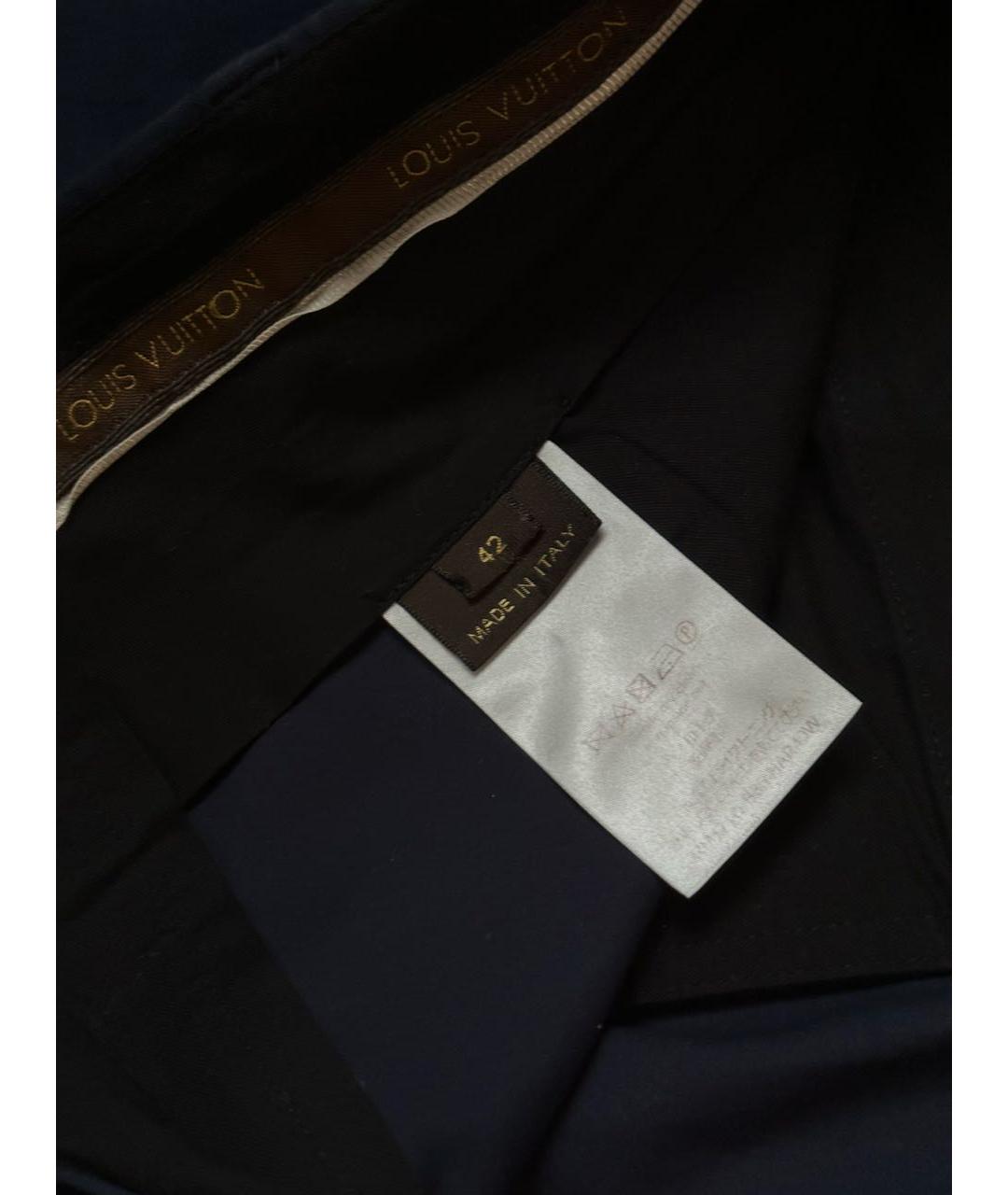 LOUIS VUITTON Темно-синие хлопковые брюки чинос, фото 5
