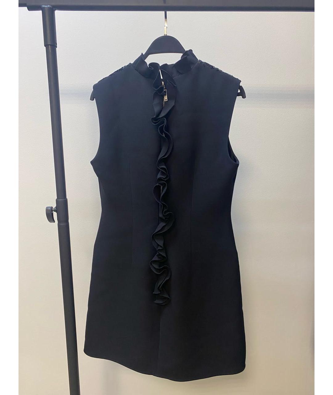 LOUIS VUITTON PRE-OWNED Черное шерстяное коктейльное платье, фото 4