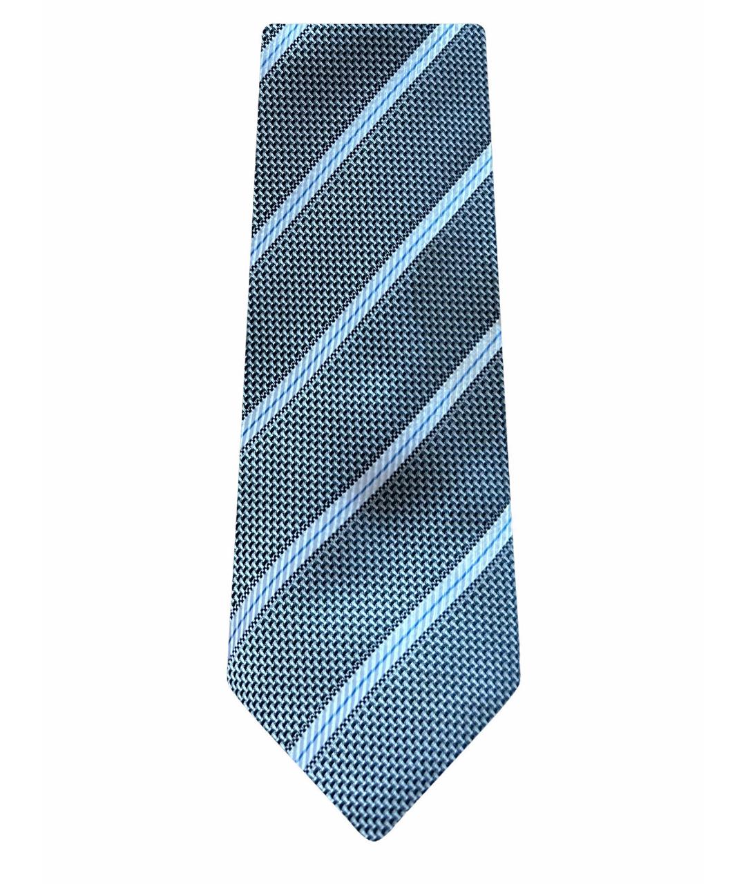 BRIONI Серый шелковый галстук, фото 1