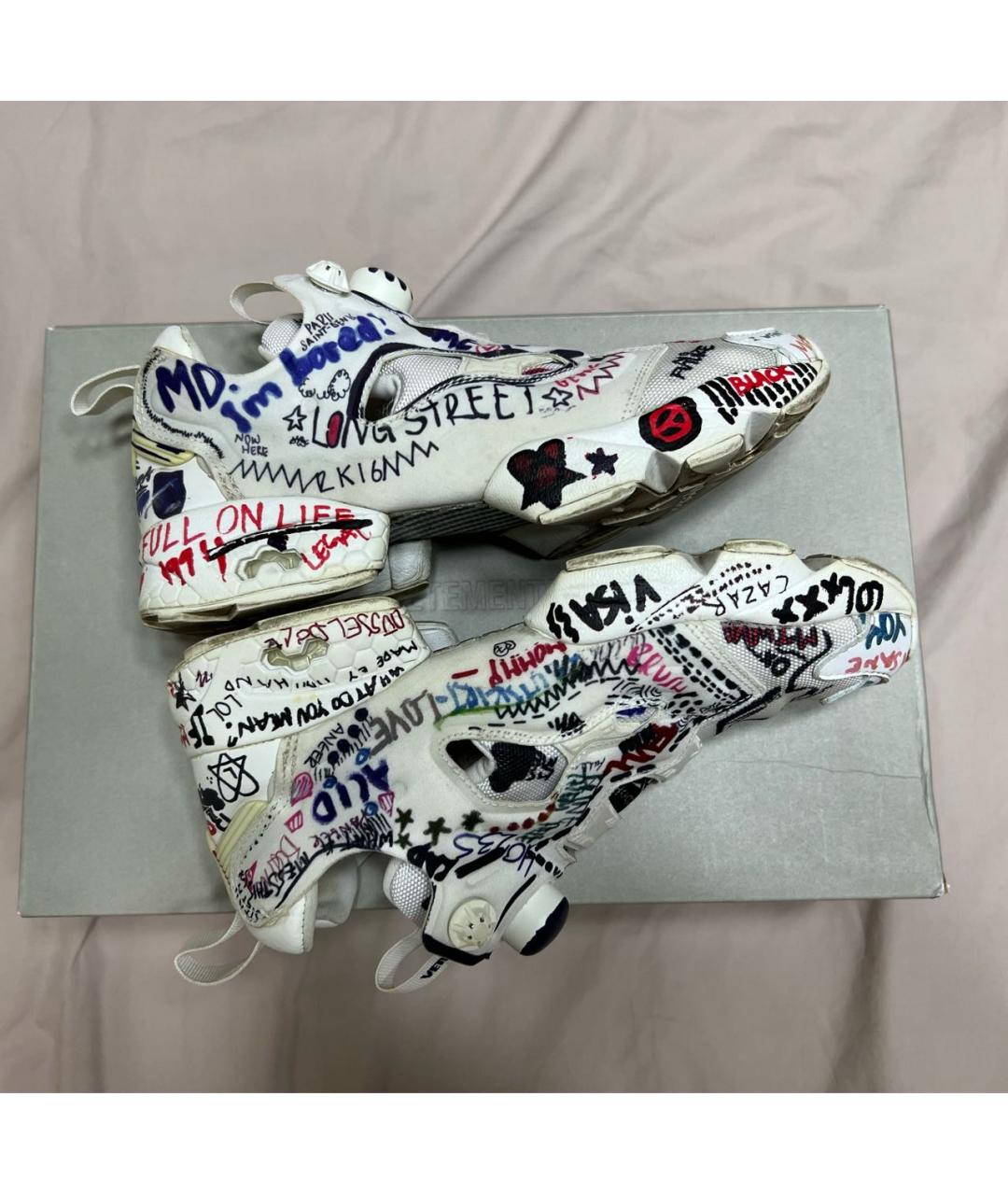 VETEMENTS Белые текстильные кроссовки, фото 5