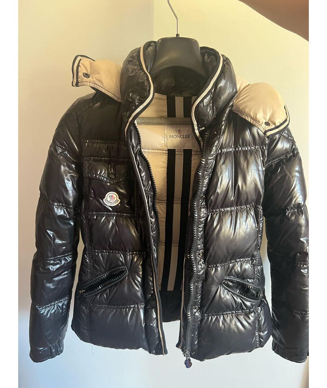 MONCLER Черный пуховик, фото 4