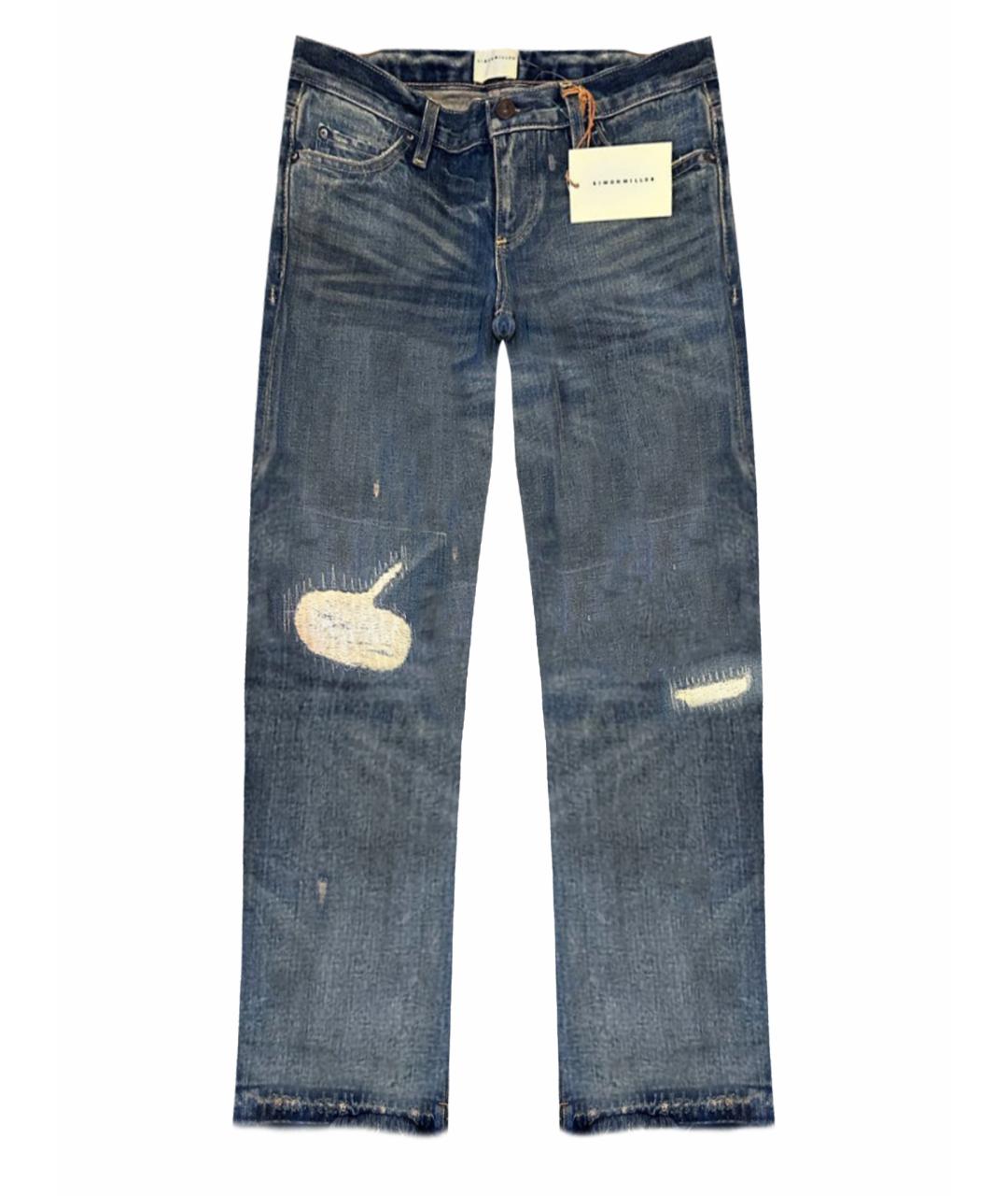 SIMON MILLER Голубые хлопковые прямые джинсы, фото 1