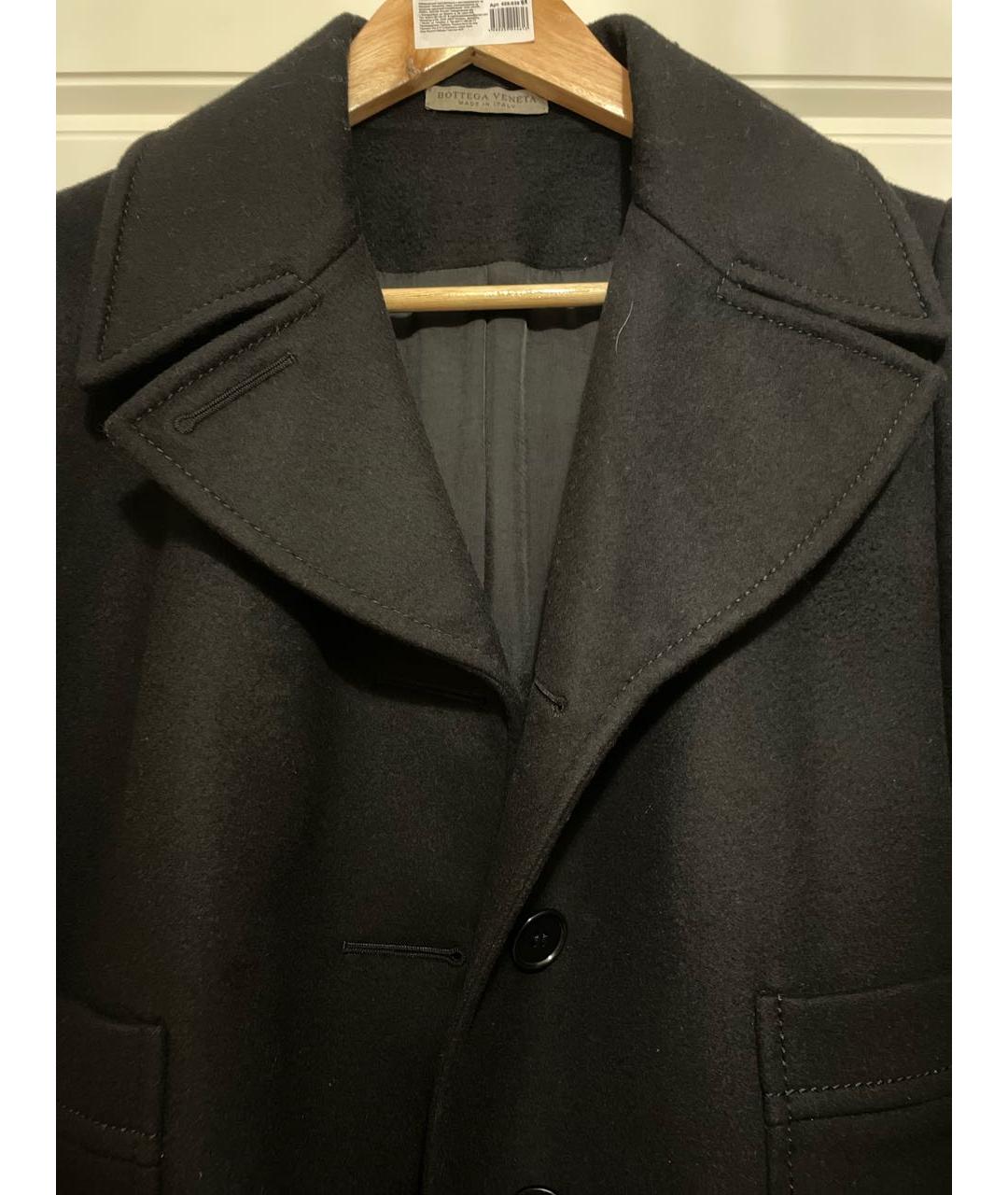 BOTTEGA VENETA Черное шерстяное пальто, фото 4