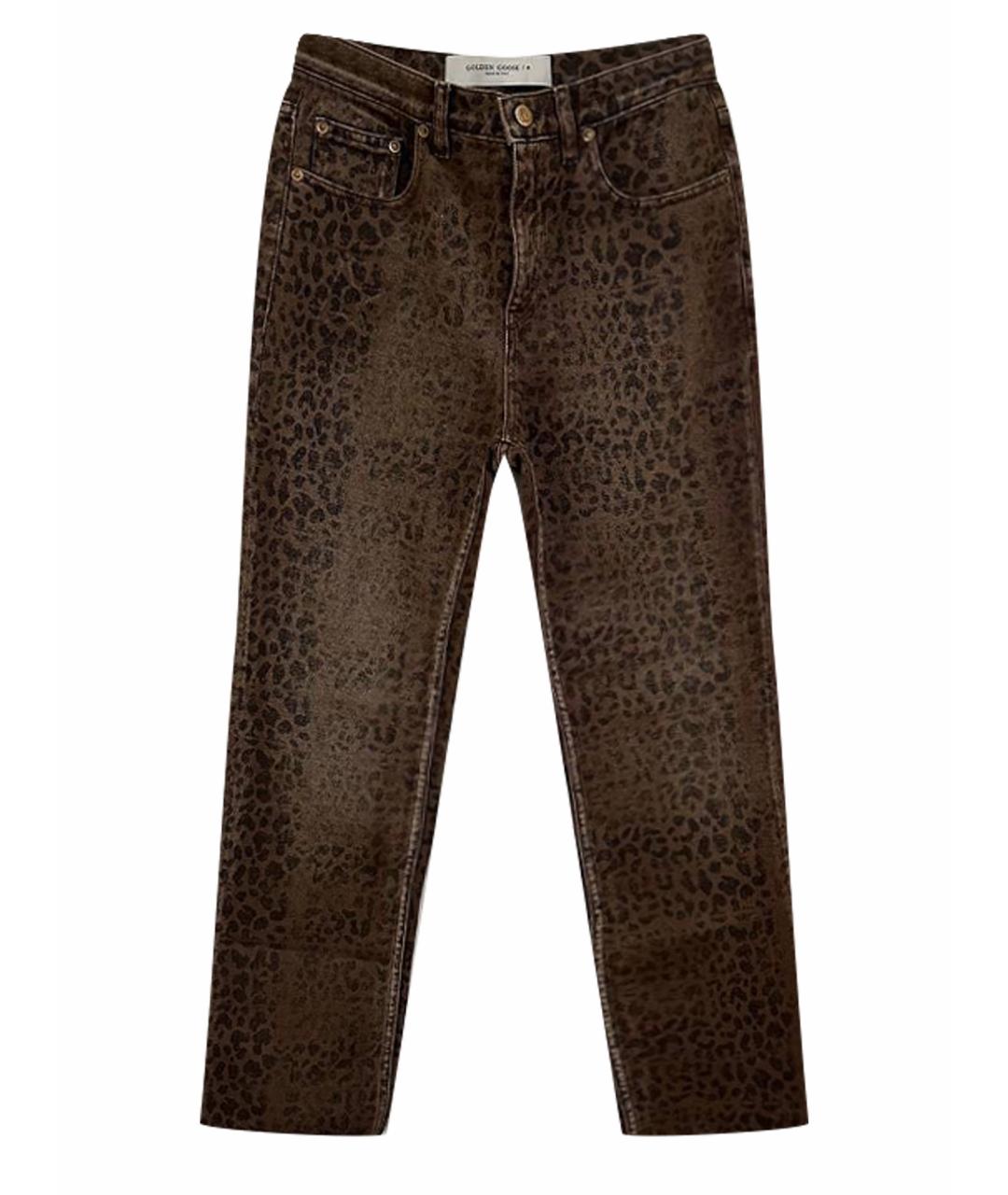 GOLDEN GOOSE DELUXE BRAND Коричневые хлопковые прямые джинсы, фото 1