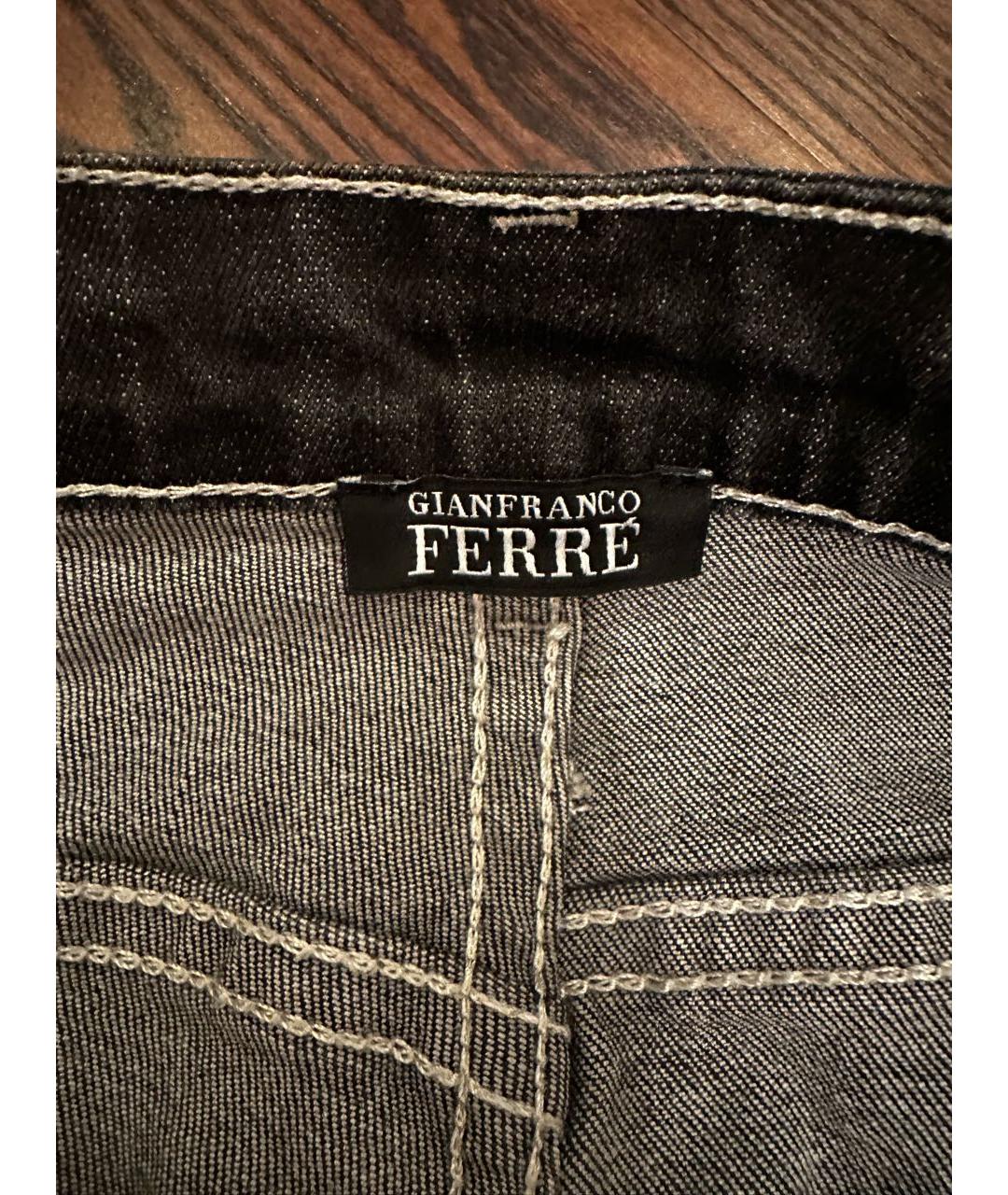 GIANFRANCO FERRE Черные хлопковые детские джинсы, фото 3