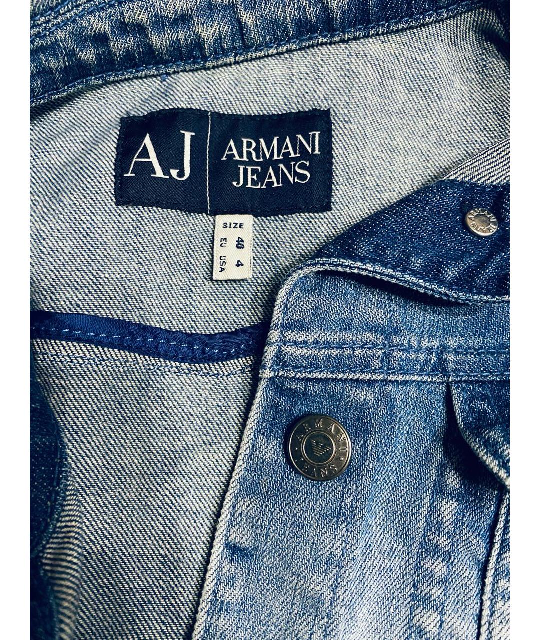 ARMANI JEANS Голубая деним куртка, фото 5