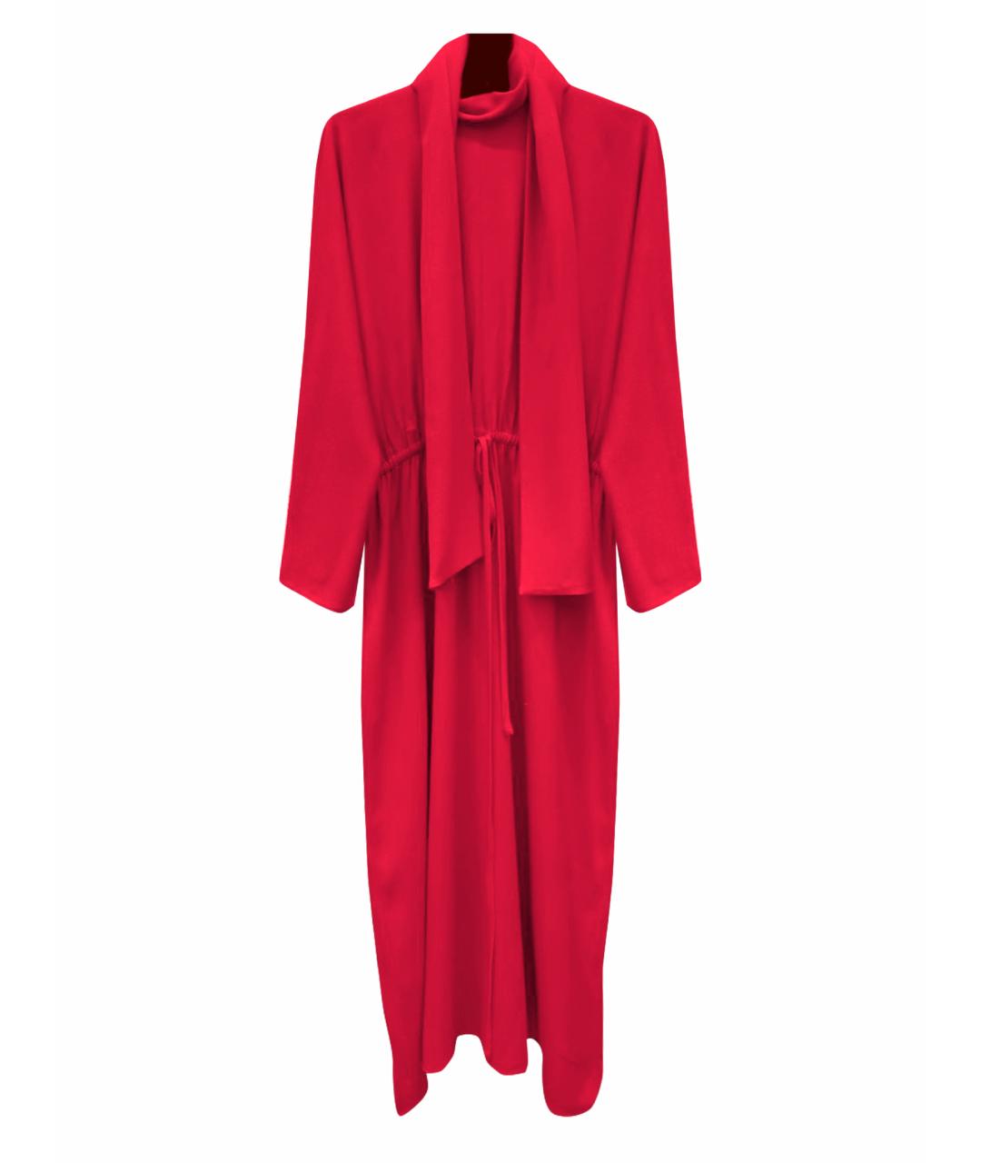 VALENTINO Красное вискозное вечернее платье, фото 1