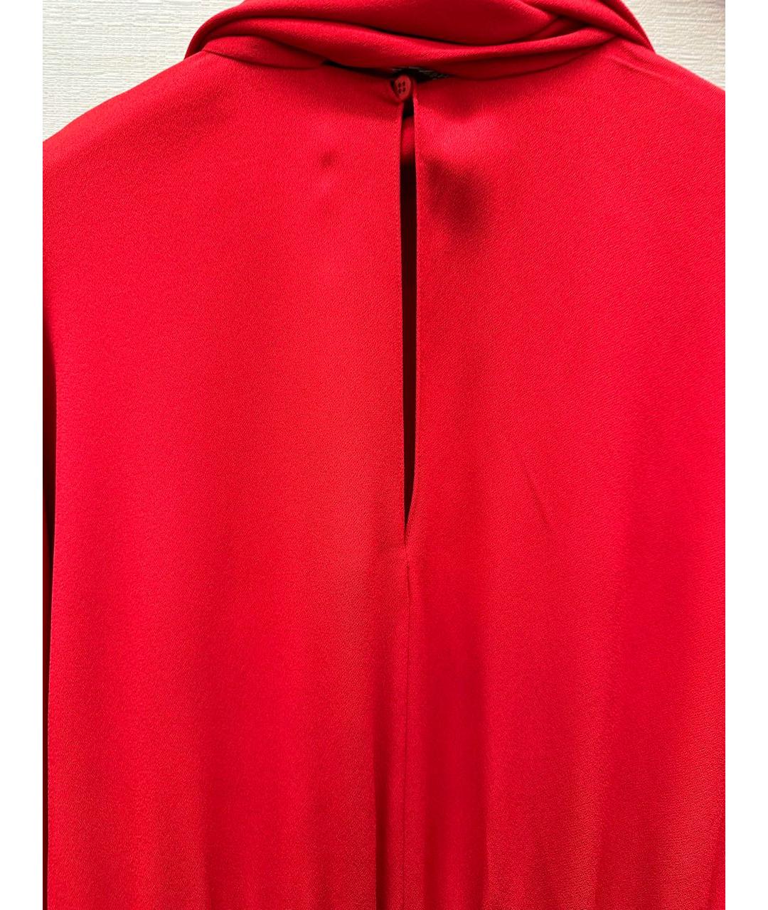 VALENTINO Красное вискозное вечернее платье, фото 4