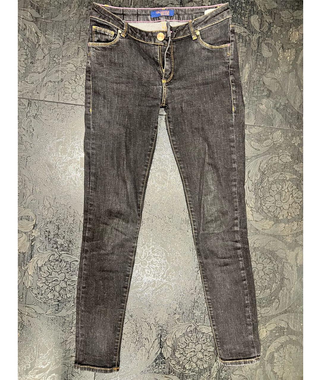 TRUSSARDI JEANS Черные хлопковые джинсы слим, фото 6