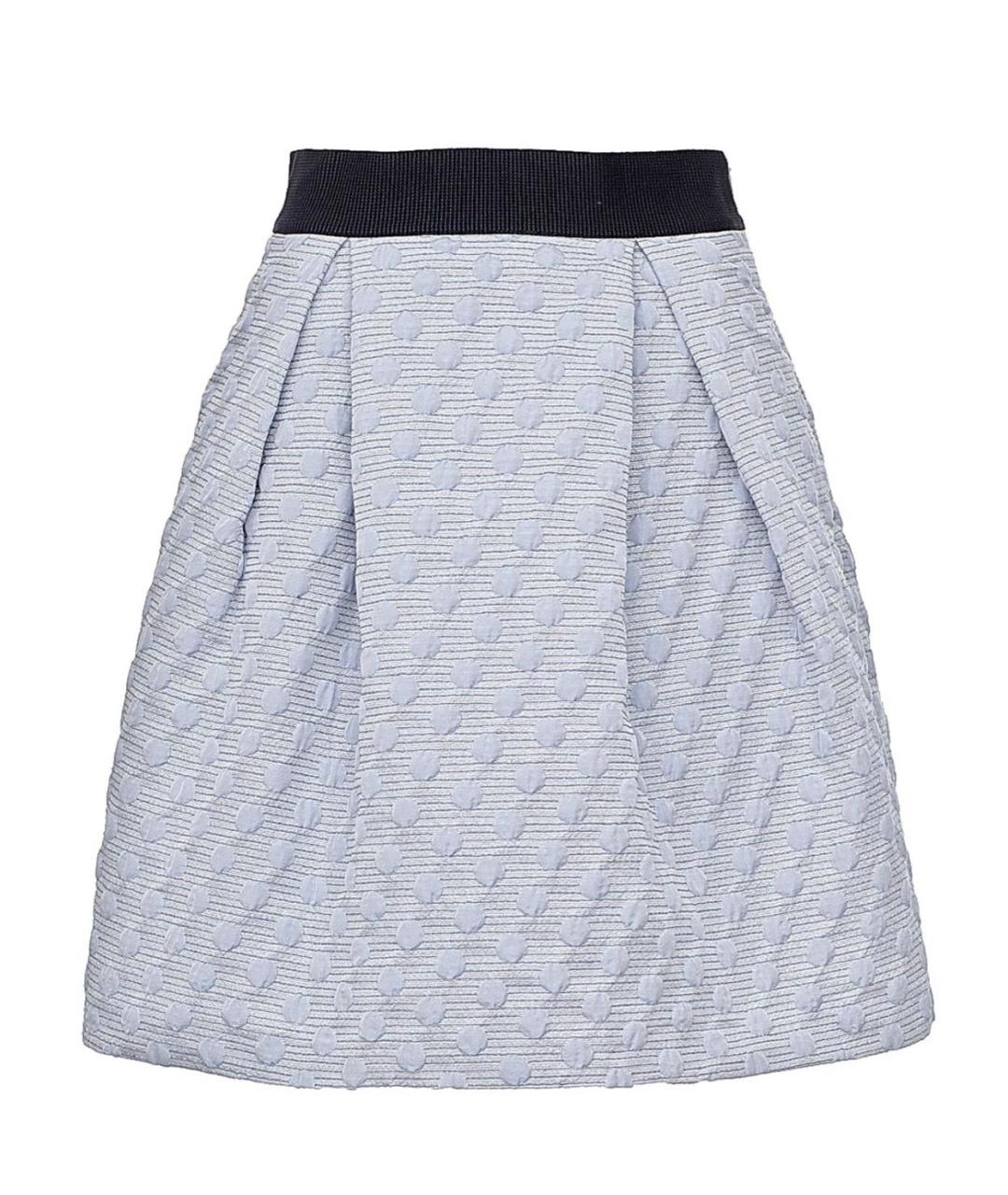 PINKO Голубая полиэстеровая юбка мини, фото 1