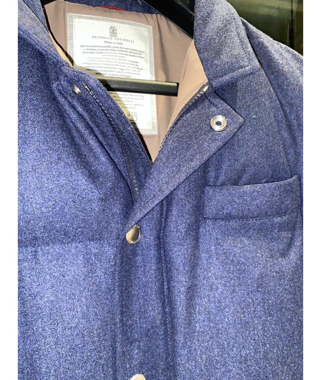 BRUNELLO CUCINELLI Синяя шерстяная куртка, фото 5