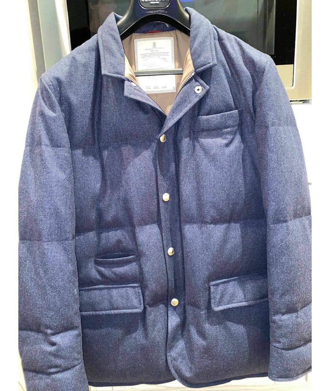 BRUNELLO CUCINELLI Синяя шерстяная куртка, фото 9
