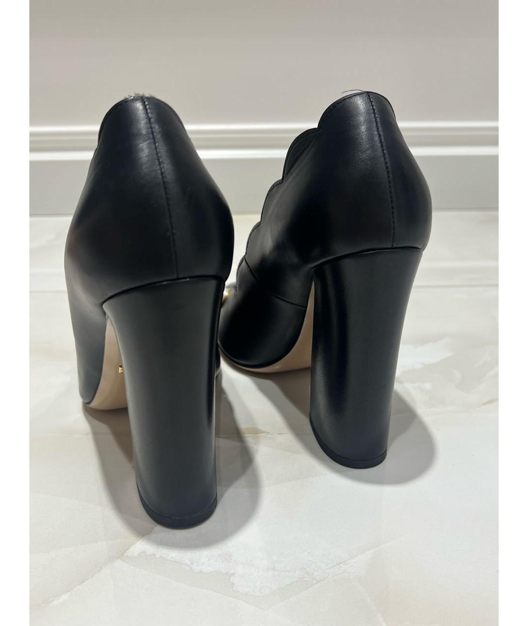 GUCCI Черные кожаные туфли, фото 4