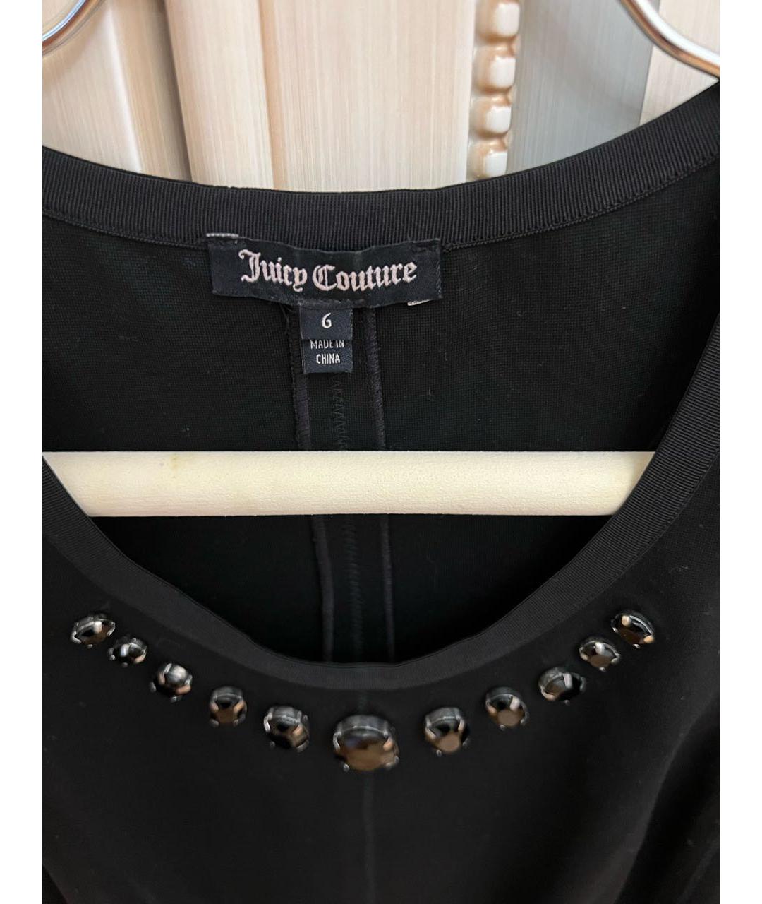 JUICY COUTURE Черное вискозное коктейльное платье, фото 3