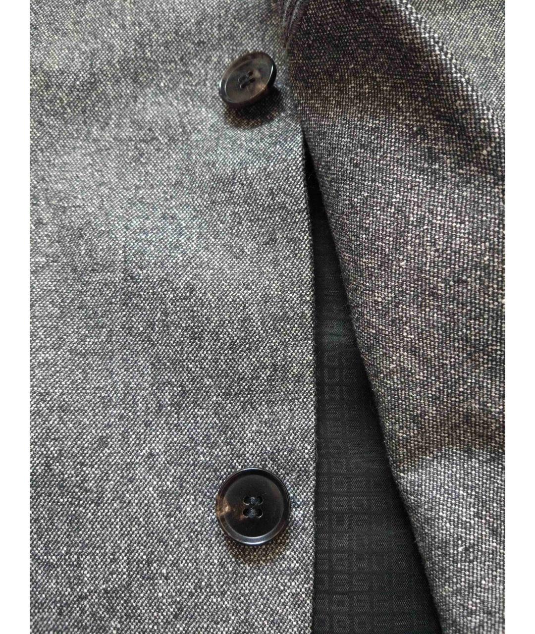 HUGO BOSS Серый шерстяной пиджак, фото 5