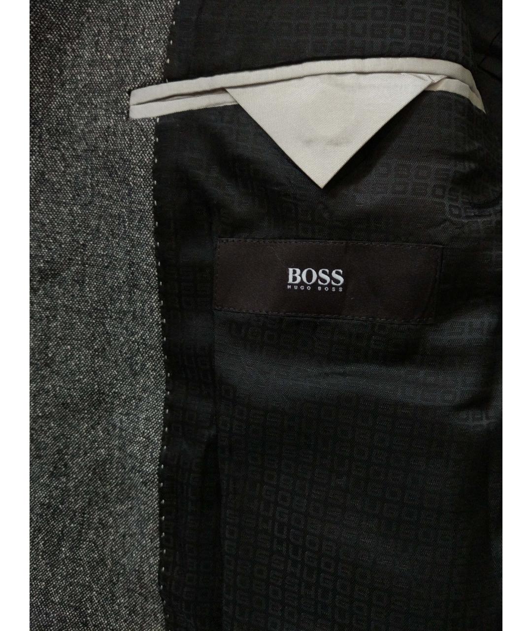 HUGO BOSS Серый шерстяной пиджак, фото 3