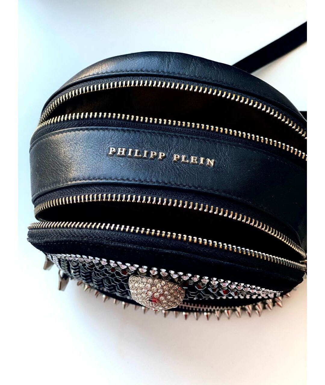 PHILIPP PLEIN Черный кожаный рюкзак, фото 2