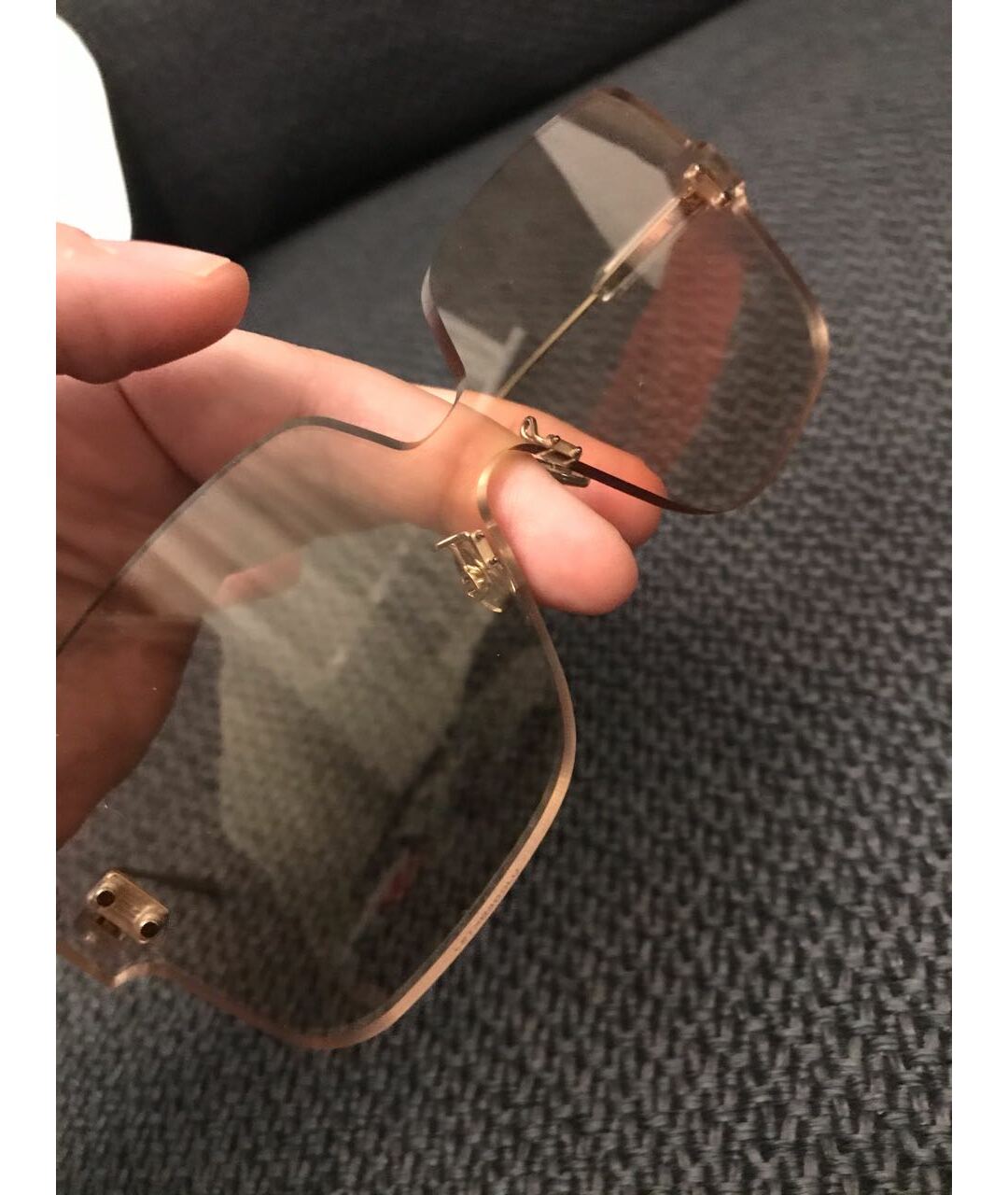 CHRISTIAN DIOR PRE-OWNED Бежевые металлические солнцезащитные очки, фото 5