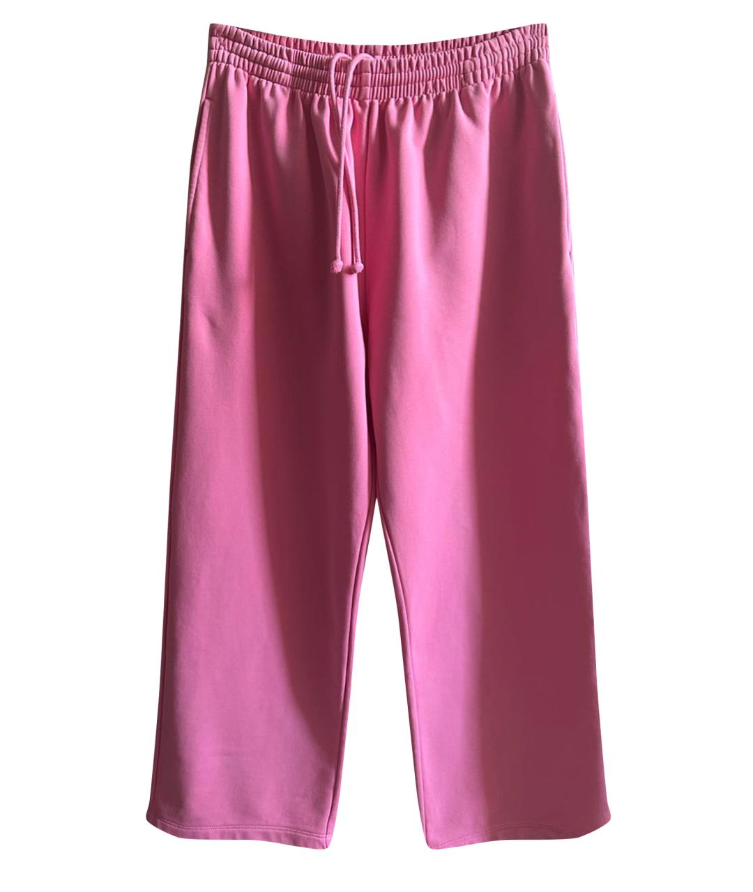 PLATA ROSA Розовые хлопковые спортивные брюки и шорты, фото 1