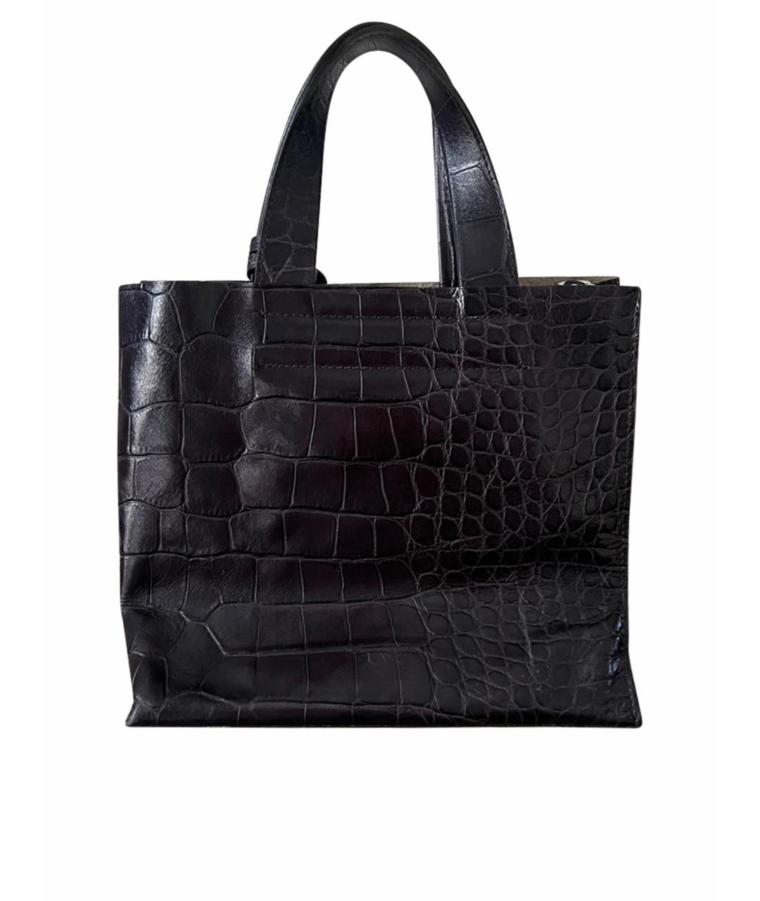 FURLA Коричневая кожаная сумка с короткими ручками, фото 1