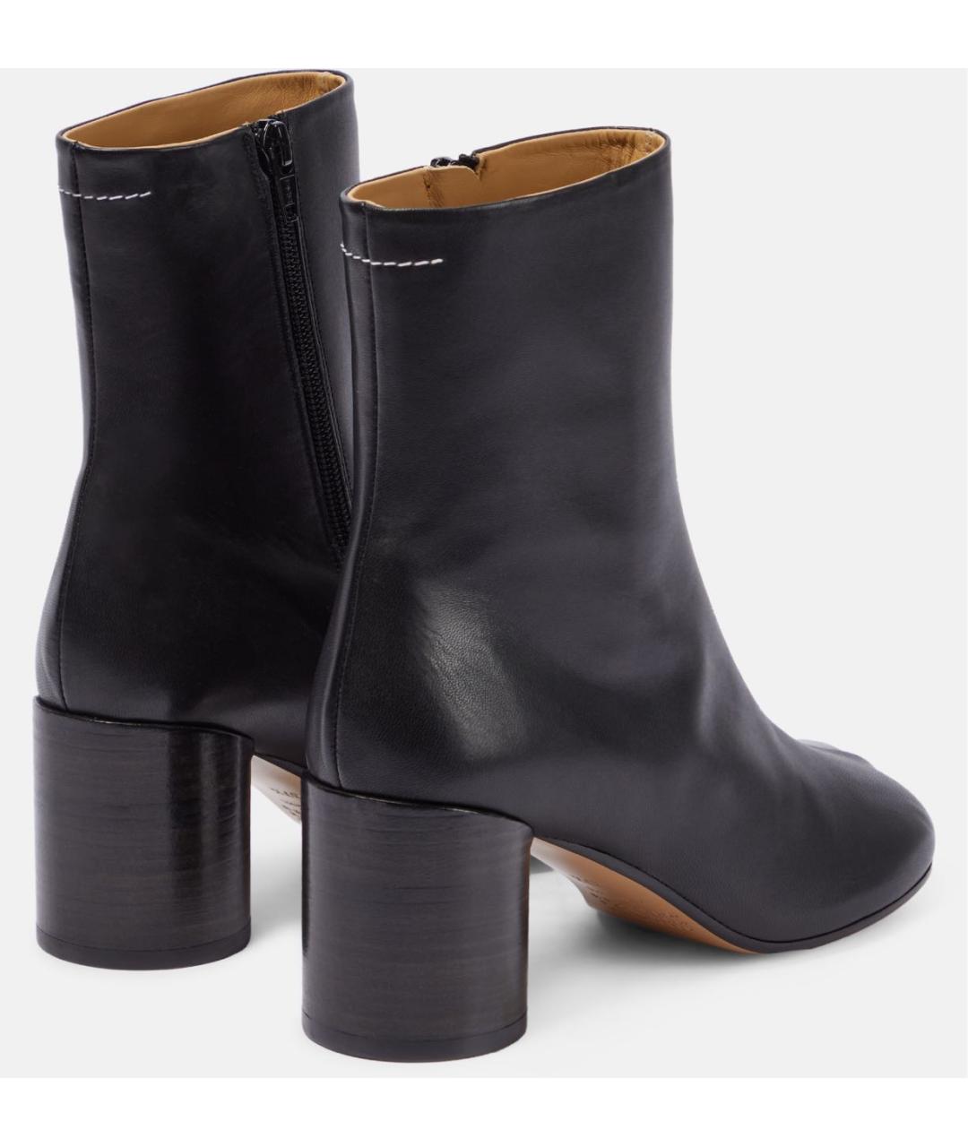 MM6 MAISON MARGIELA Черные кожаные ботинки, фото 4