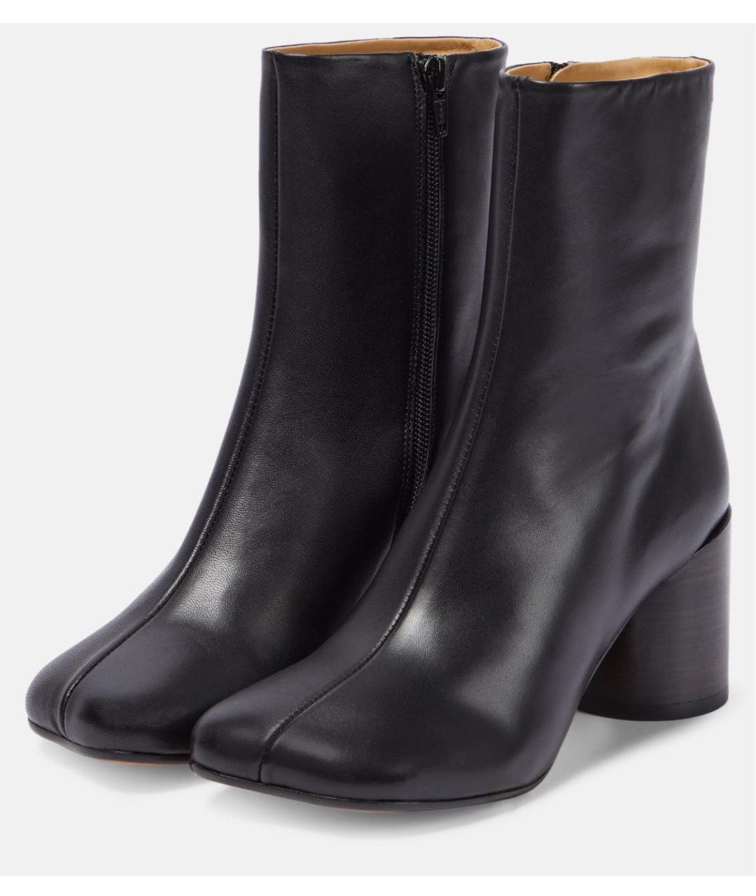 MM6 MAISON MARGIELA Черные кожаные ботинки, фото 2