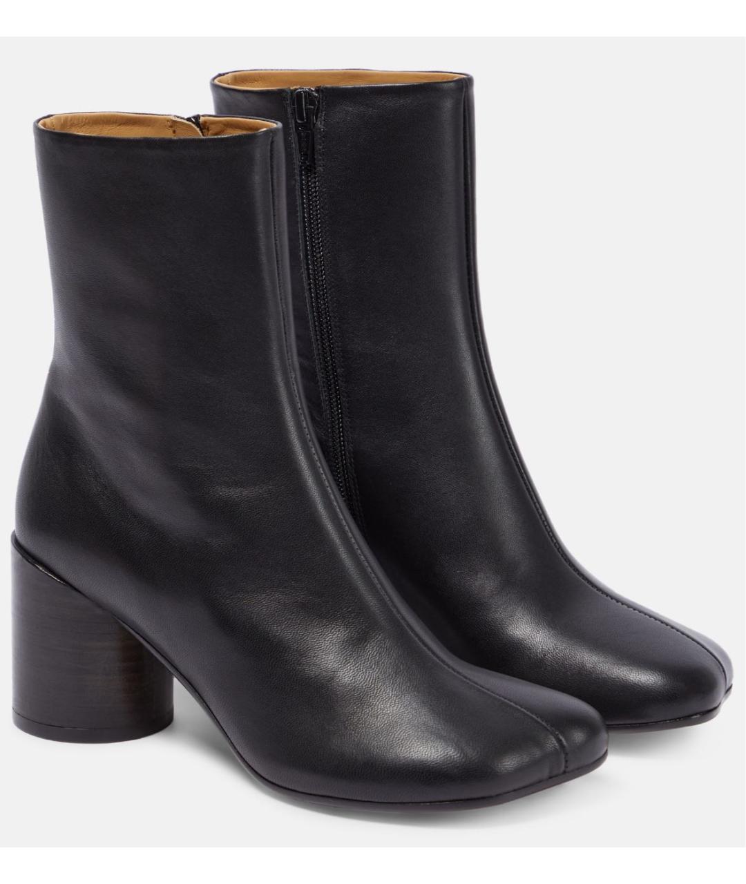 MM6 MAISON MARGIELA Черные кожаные ботинки, фото 7
