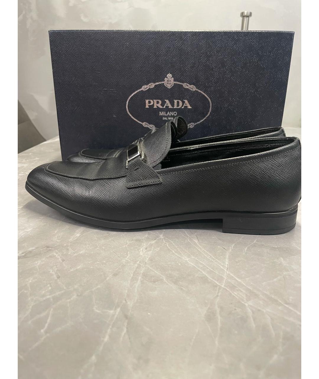 PRADA Черные кожаные туфли, фото 9