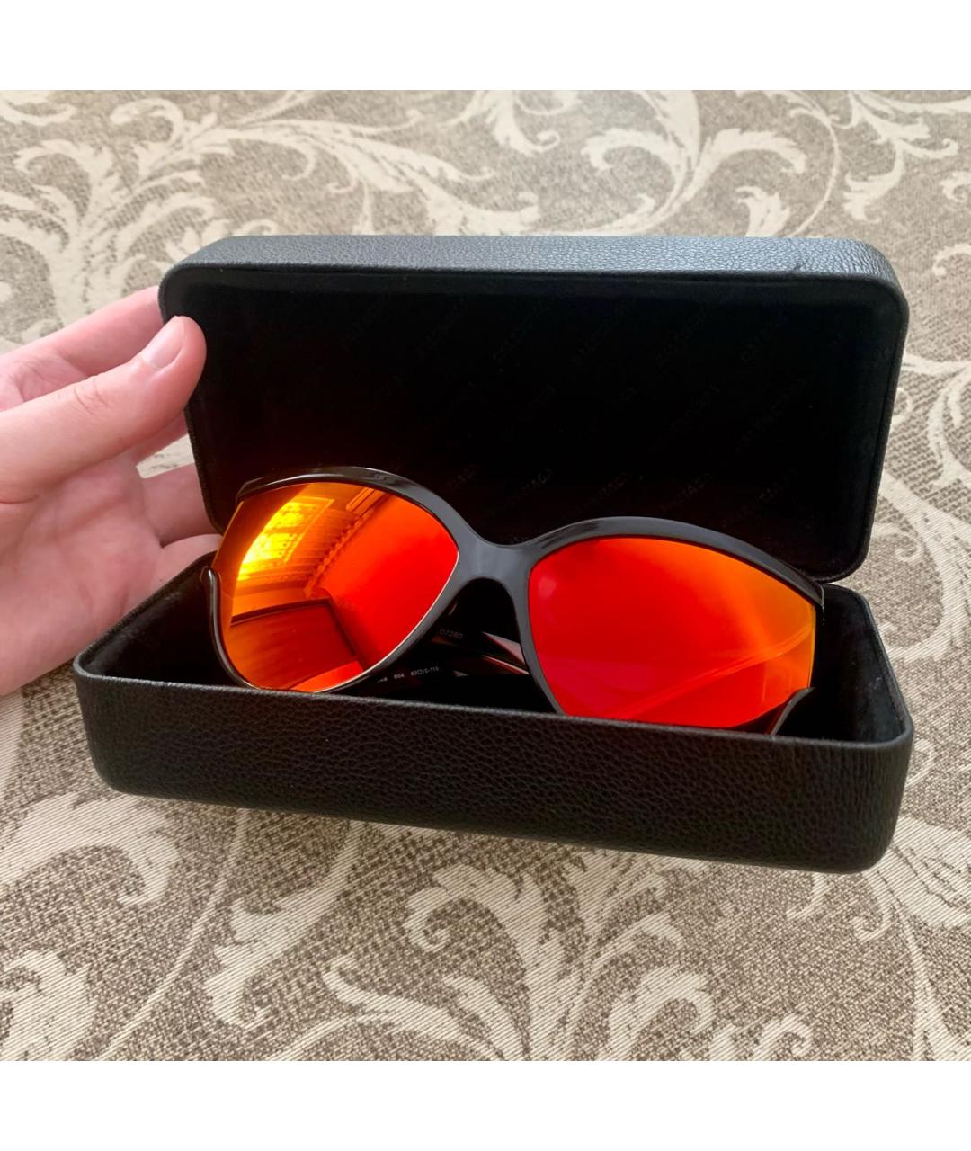 BALENCIAGA Оранжевое пластиковые солнцезащитные очки, фото 5