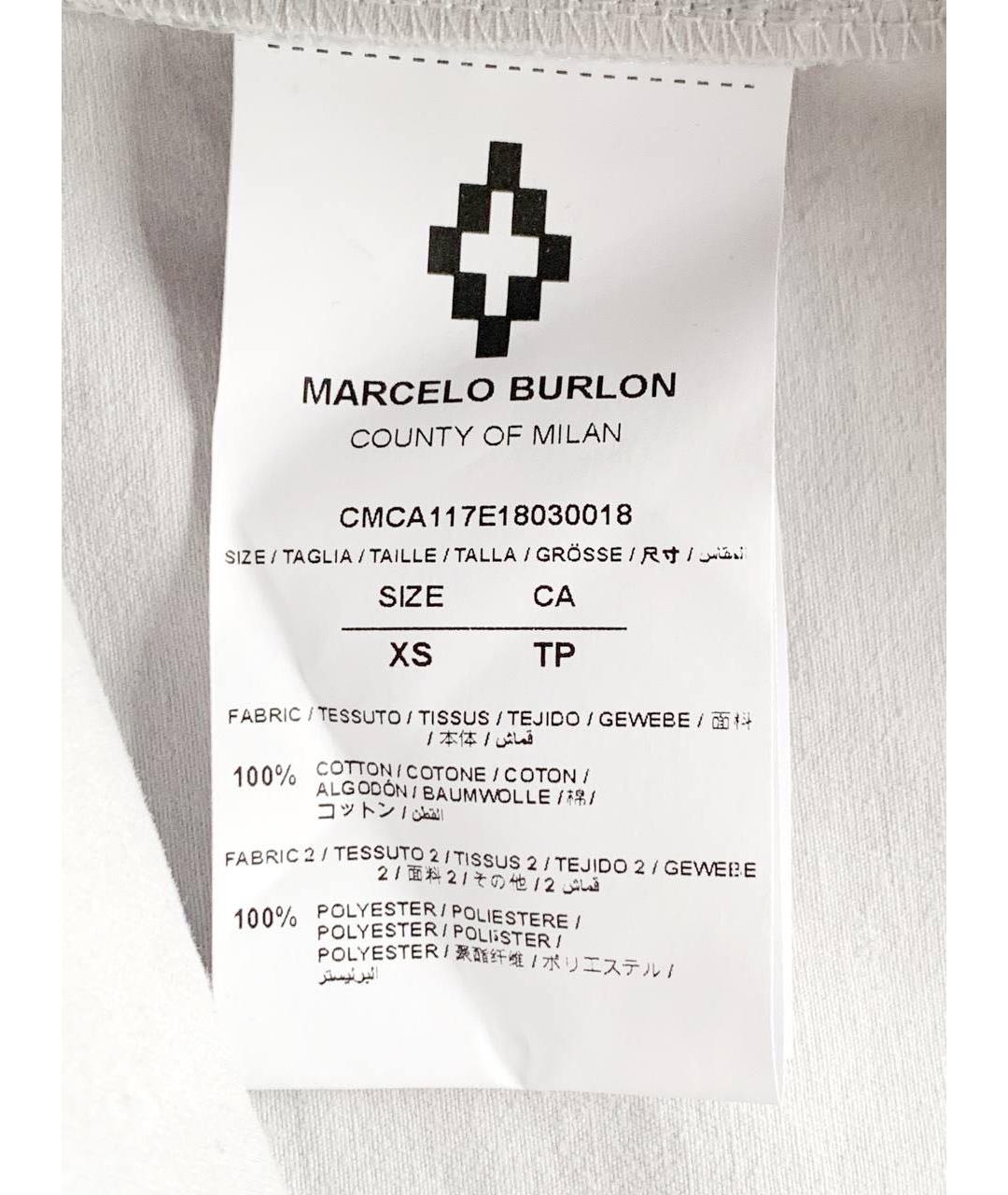 MARCELO BURLON COUNTY OF MILAN Серые хлопковые повседневные брюки, фото 5