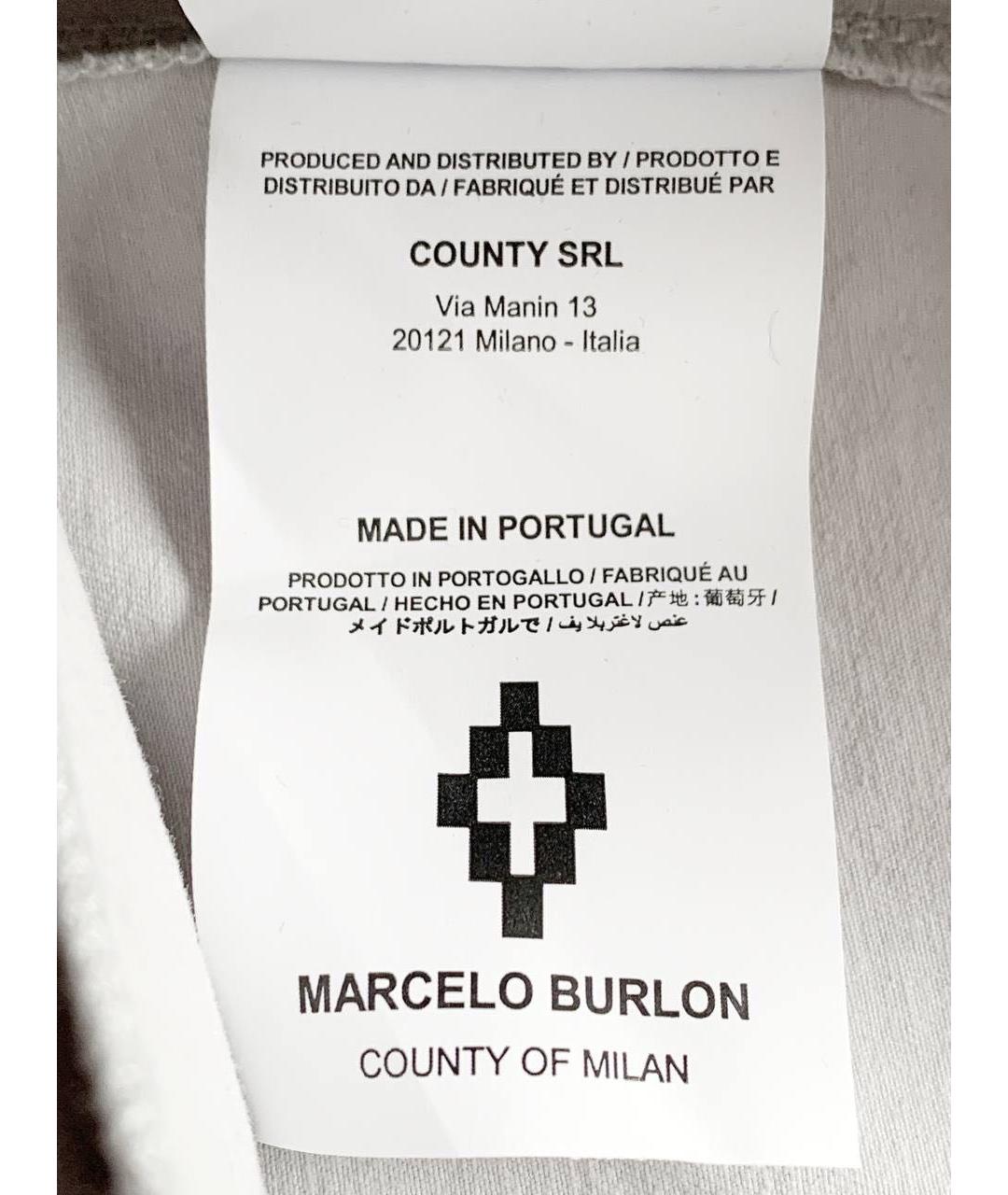 MARCELO BURLON COUNTY OF MILAN Серые хлопковые повседневные брюки, фото 6