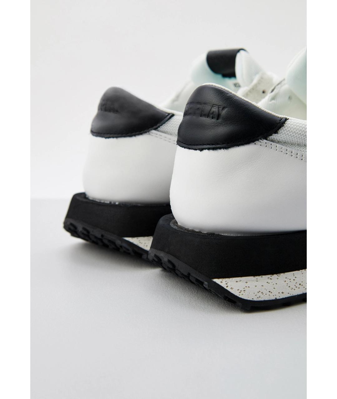 ICE PLAY Белые кожаные низкие кроссовки / кеды, фото 3