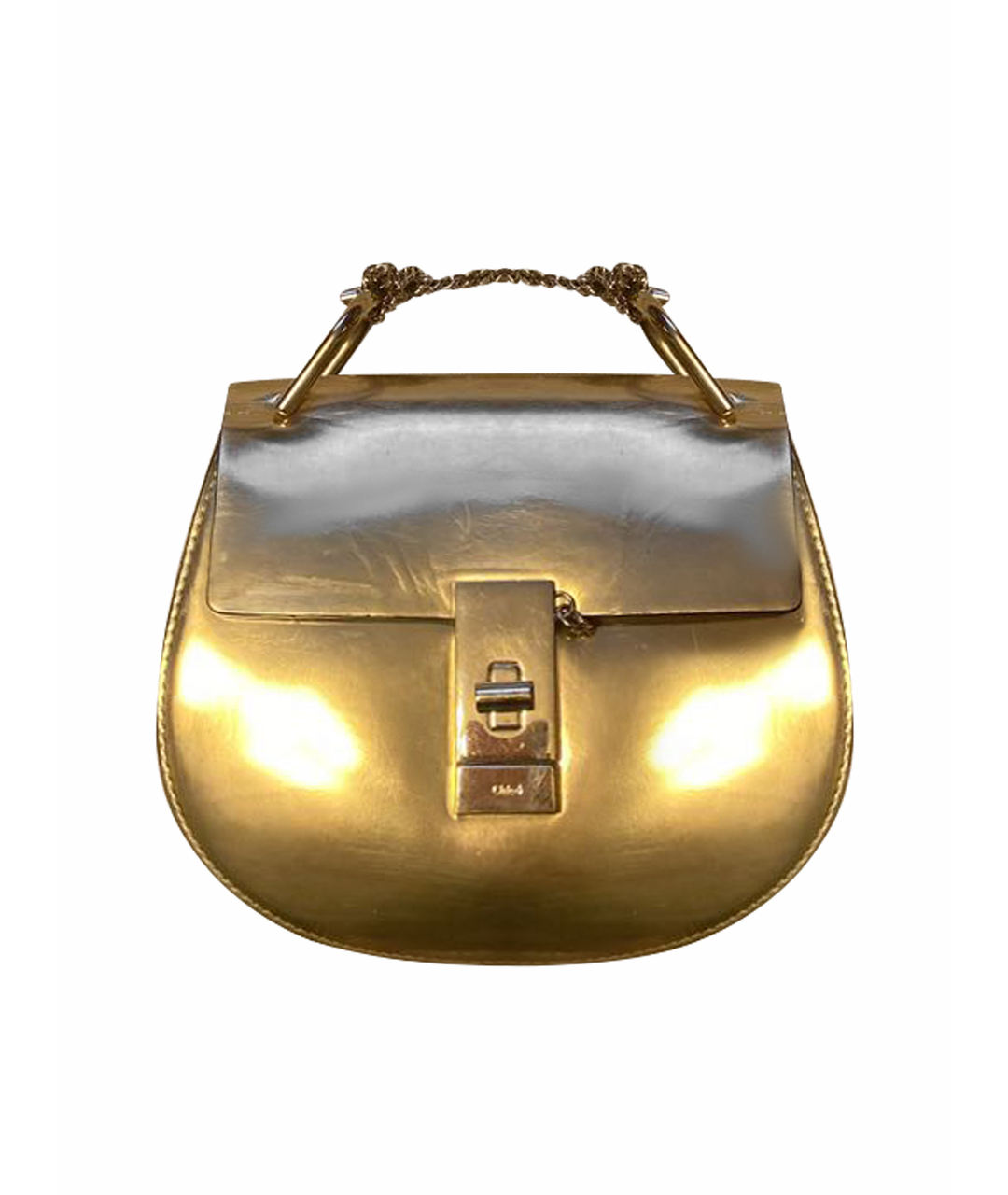 CHLOE Золотая кожаная сумка тоут, фото 1