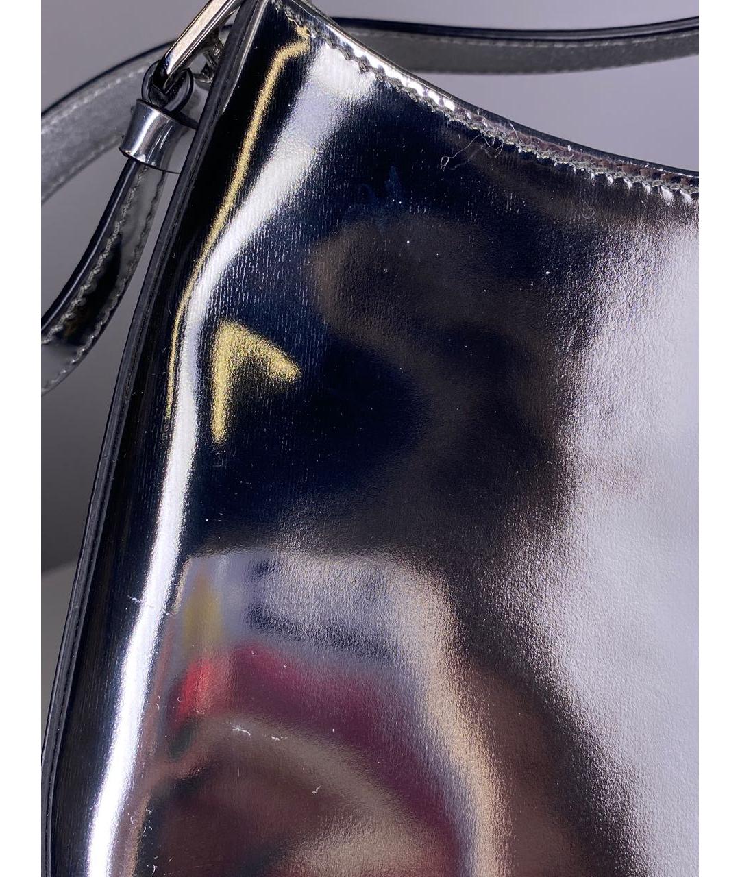 PRADA Серебряная сумка с короткими ручками, фото 5