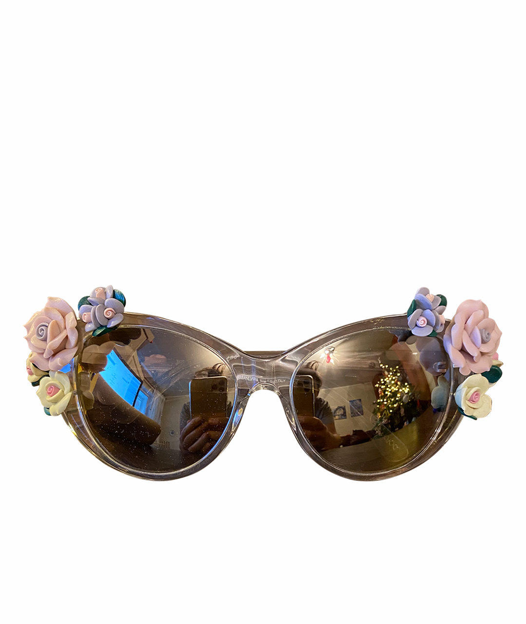 DOLCE&GABBANA Бежевые пластиковые солнцезащитные очки, фото 1