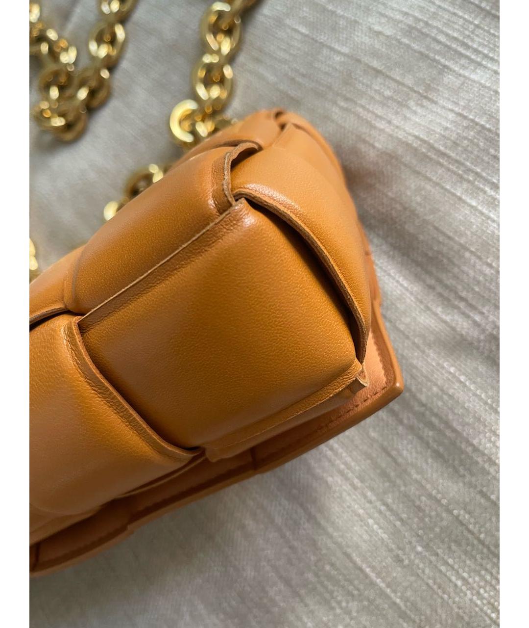 BOTTEGA VENETA Оранжевая кожаная сумка через плечо, фото 4