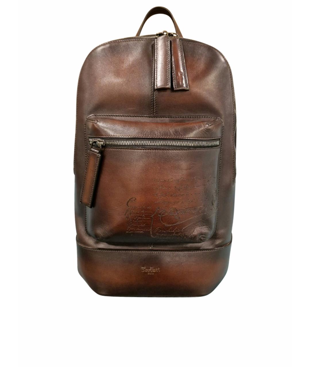 BERLUTI Коричневый кожаный рюкзак, фото 1