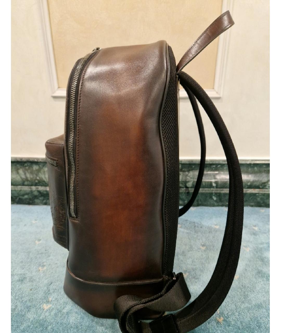 BERLUTI Коричневый кожаный рюкзак, фото 3