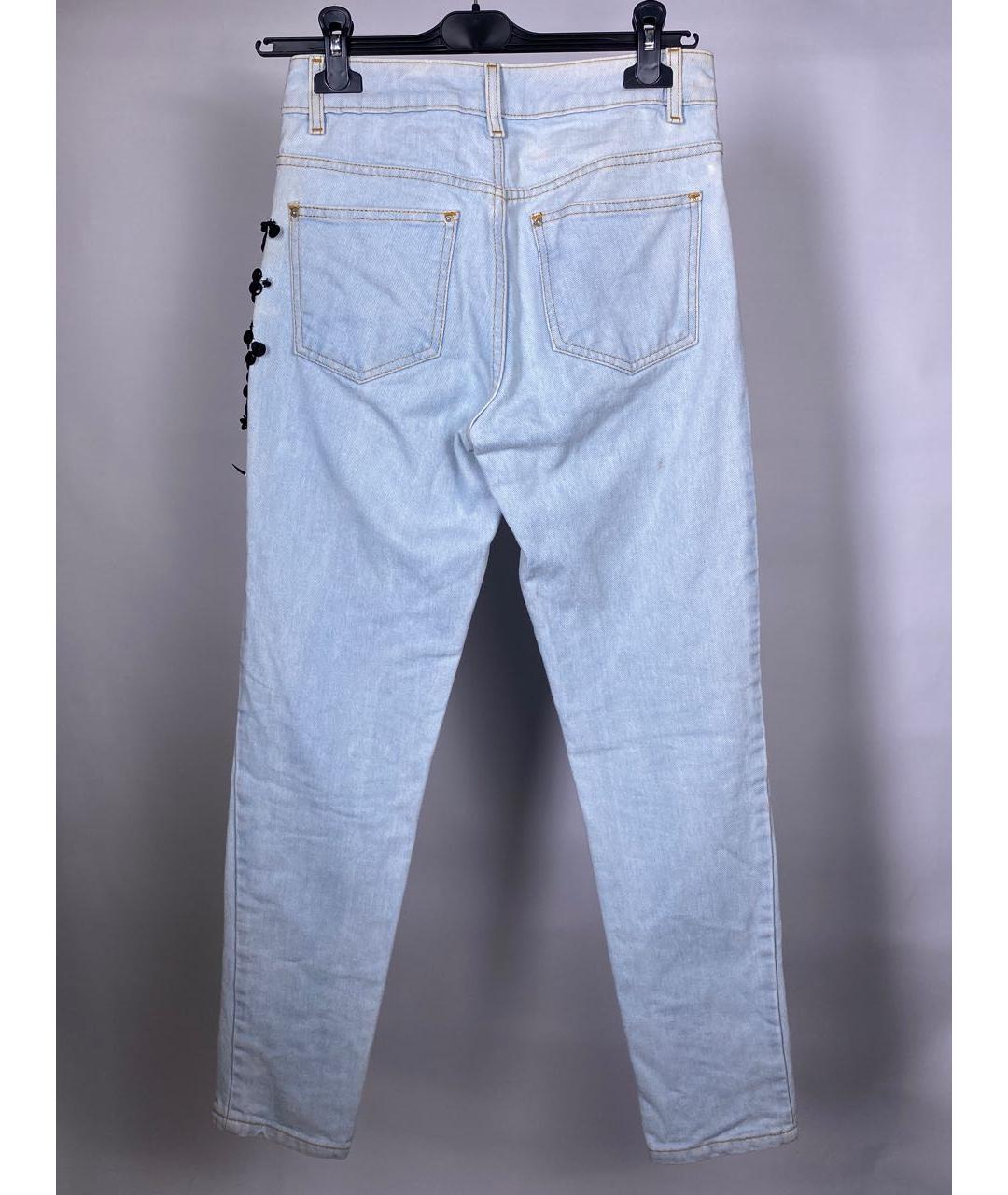 DALOOD Голубые хлопковые прямые джинсы, фото 2