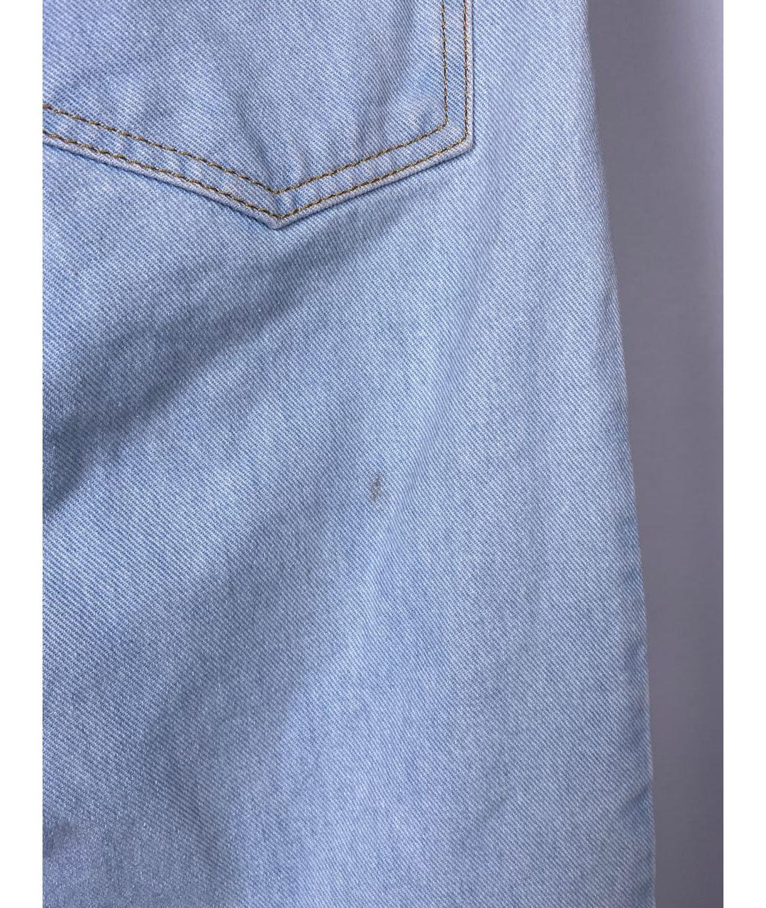 DALOOD Голубые хлопковые прямые джинсы, фото 5