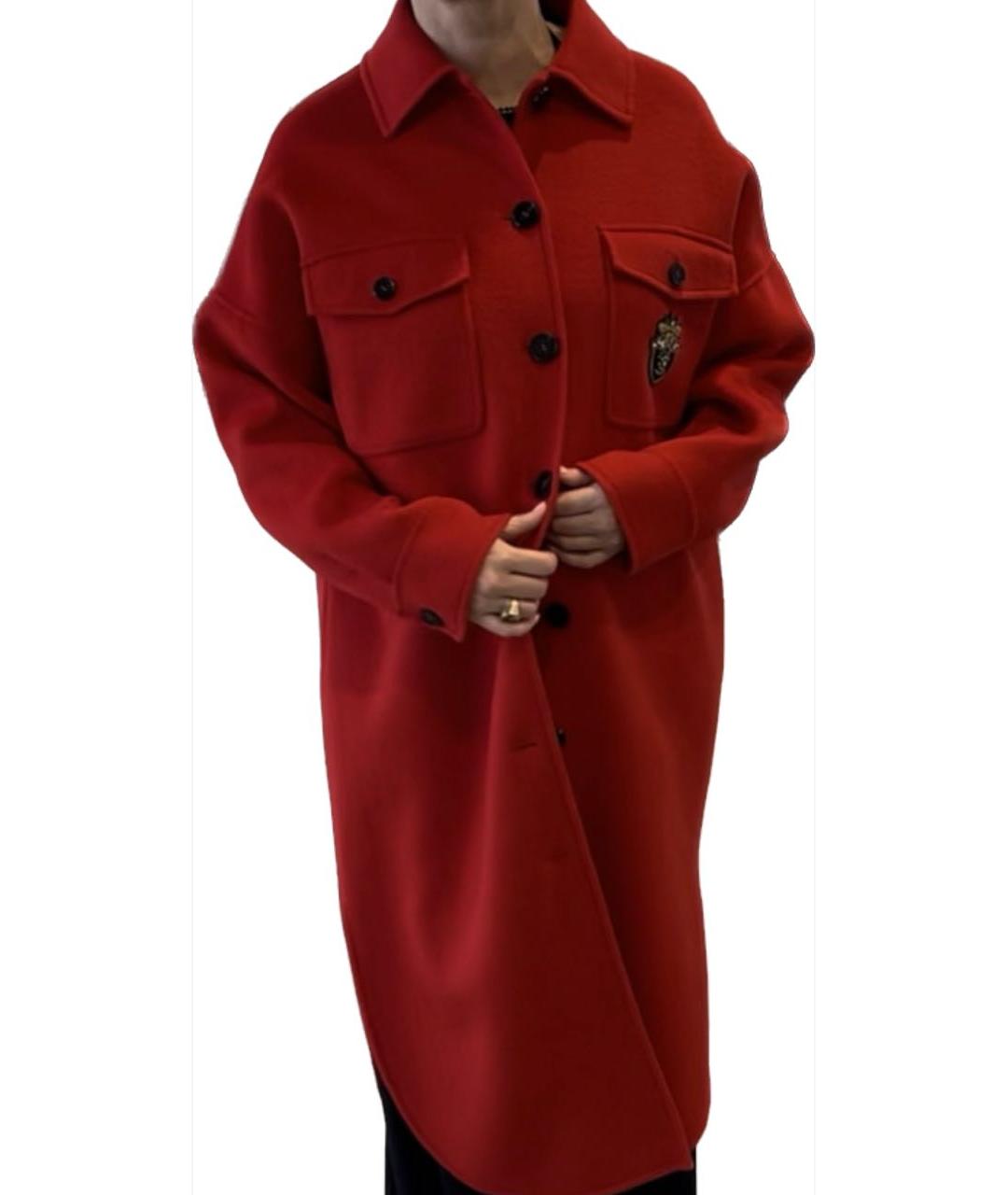 ERMANNO SCERVINO Красное шерстяное пальто, фото 7