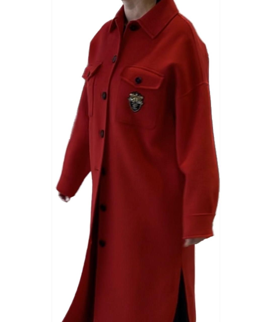 ERMANNO SCERVINO Красное шерстяное пальто, фото 3