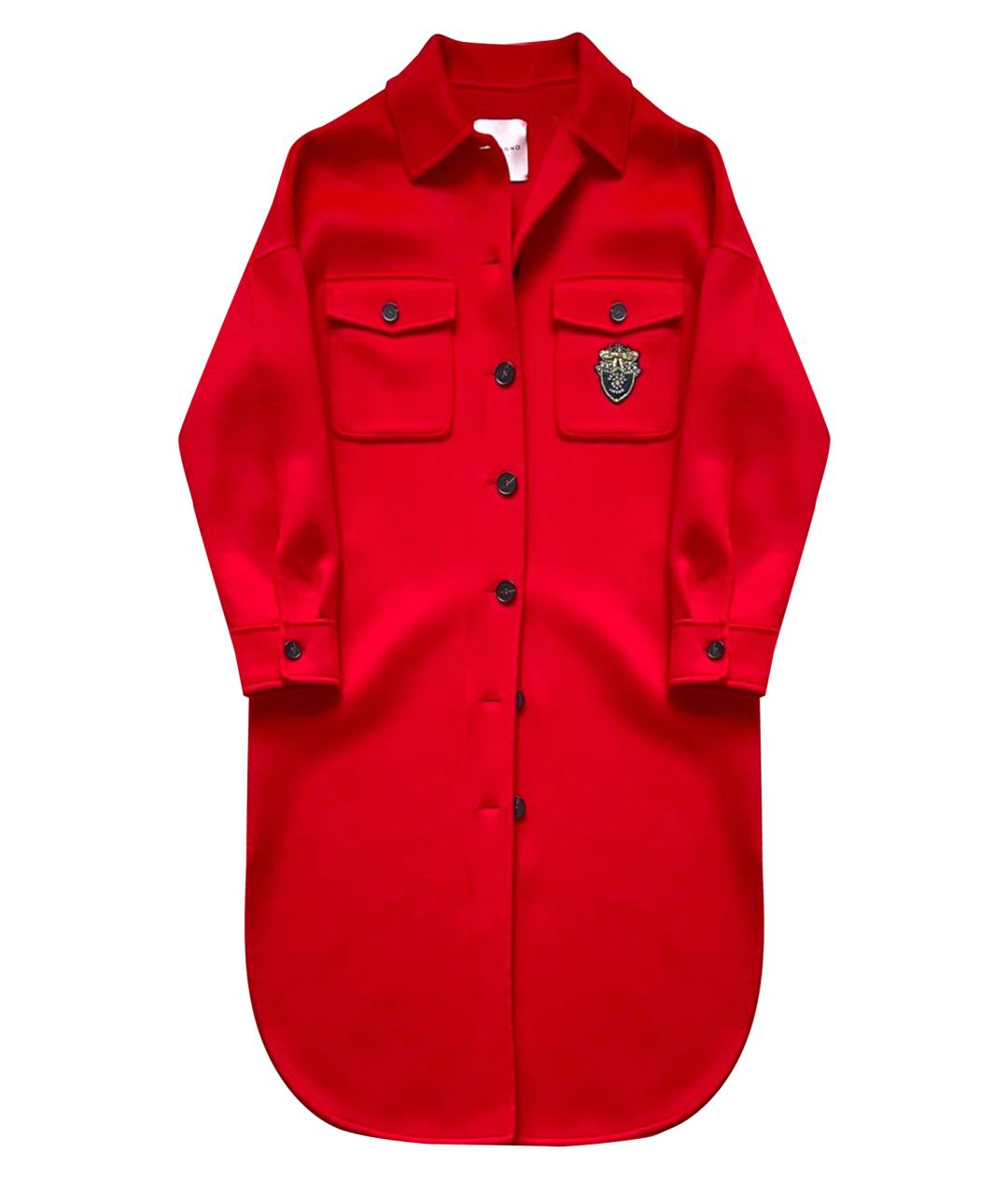 ERMANNO SCERVINO Красное шерстяное пальто, фото 1