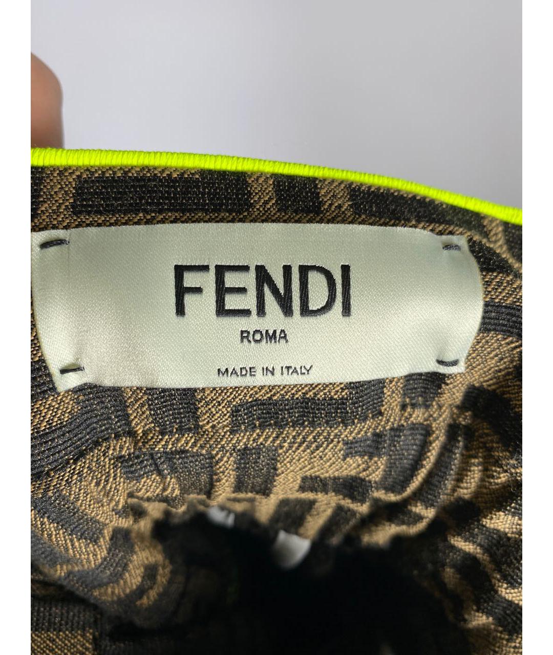 FENDI Коричневые шорты, фото 5