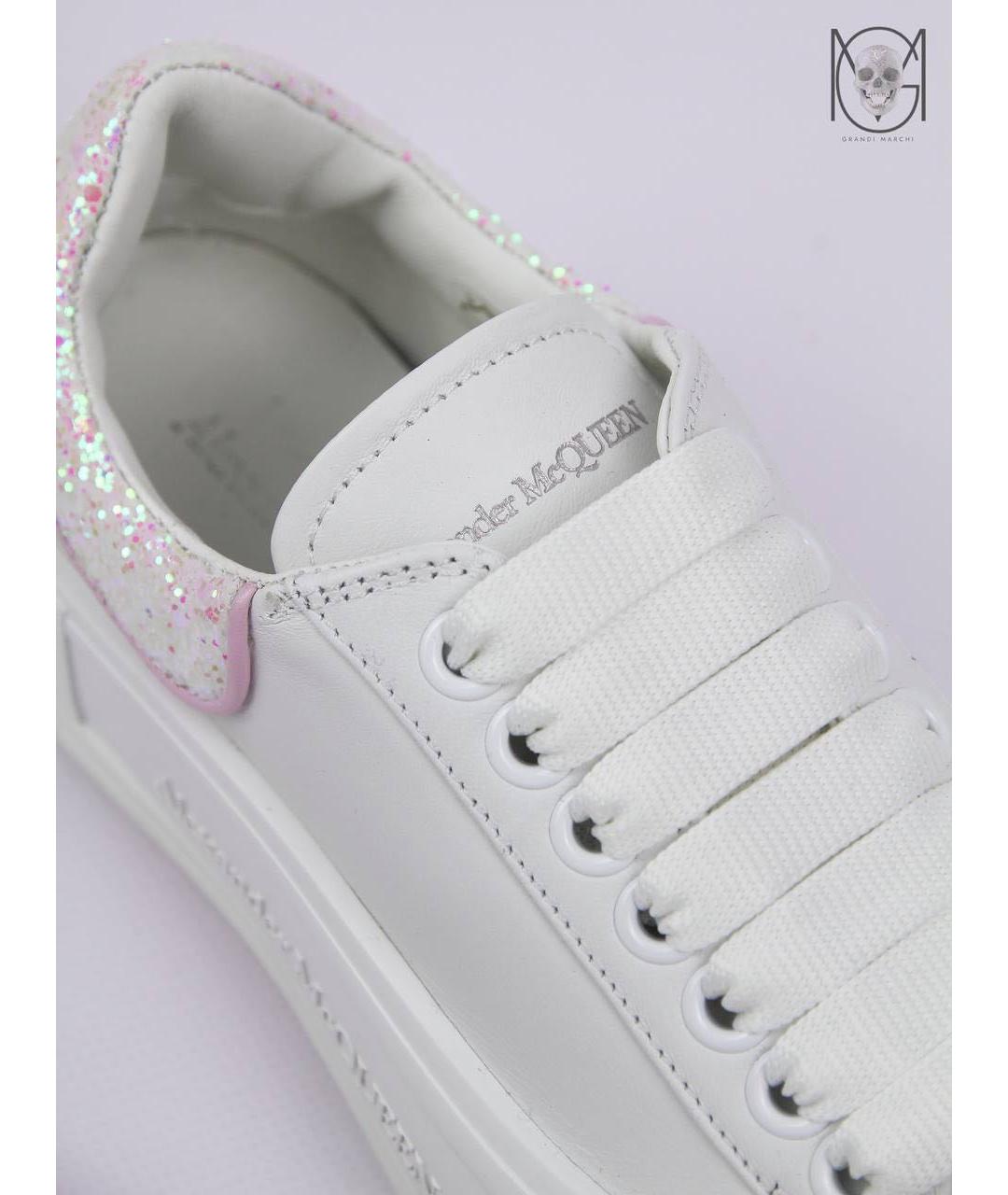 ALEXANDER MCQUEEN Белые кожаные кеды, фото 3