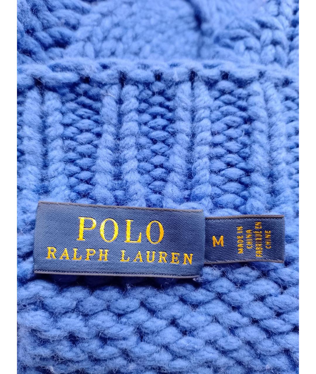 POLO RALPH LAUREN Синий шерстяной джемпер / свитер, фото 4