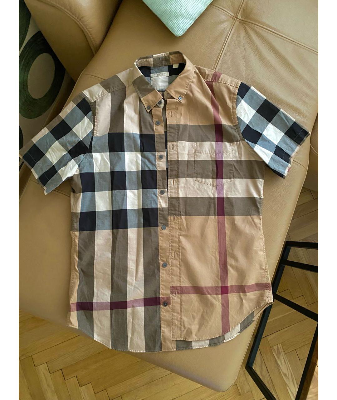 BURBERRY Бежевая хлопковая кэжуал рубашка, фото 6