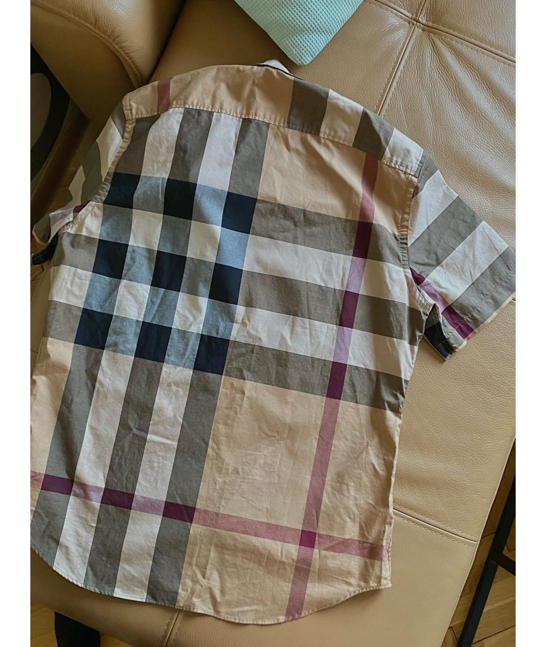 BURBERRY Бежевая хлопковая кэжуал рубашка, фото 2